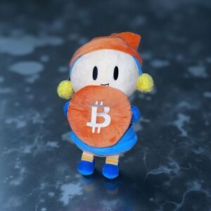 RARE Bitcoin The Little Holder Winter Ski Summit Plush Toy